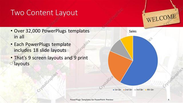 Two Content presentation slide layout