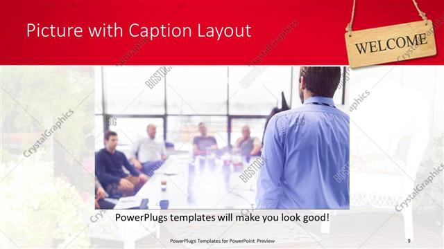 Picture with Caption presentation slide layout