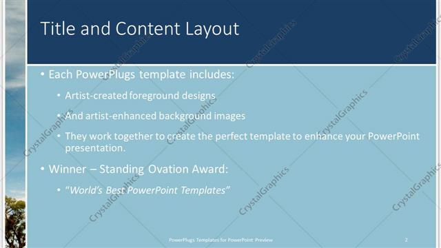 Title and Content presentation slide layout