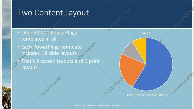 Two Content presentation slide layout