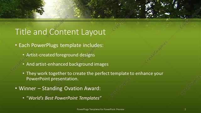 Title and Content presentation slide layout