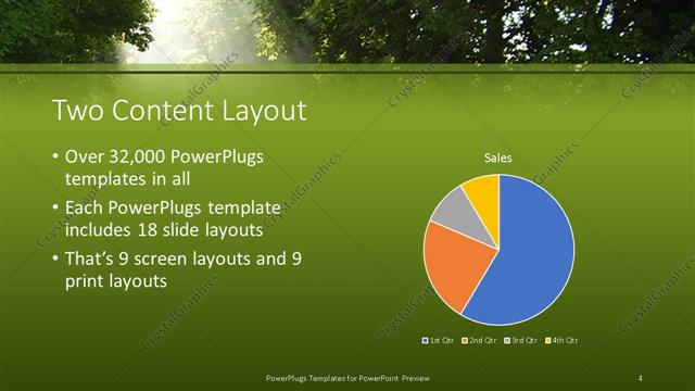 Two Content presentation slide layout