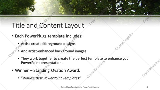 Title and Content presentation slide layout