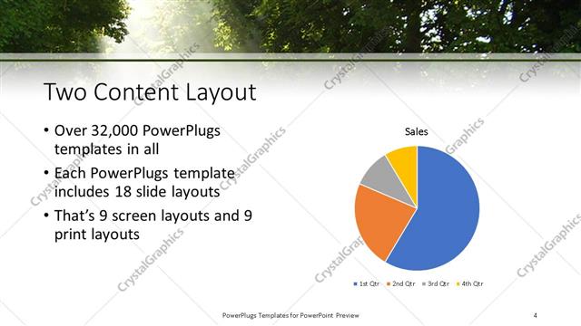 Two Content presentation slide layout