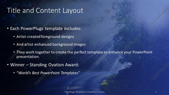 Title and Content presentation slide layout