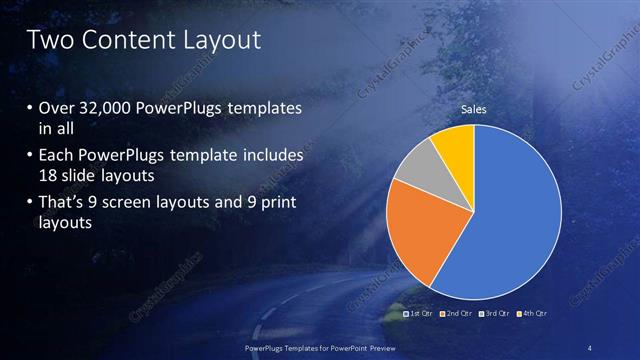 Two Content presentation slide layout