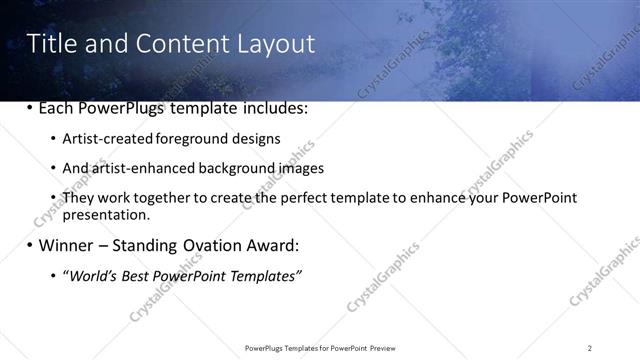 Title and Content presentation slide layout