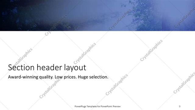 Section Header presentation slide layout