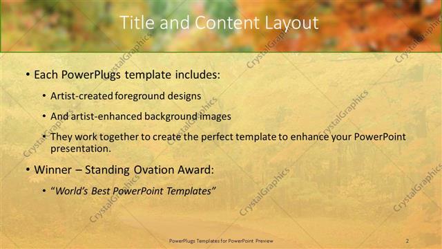 Title and Content presentation slide layout