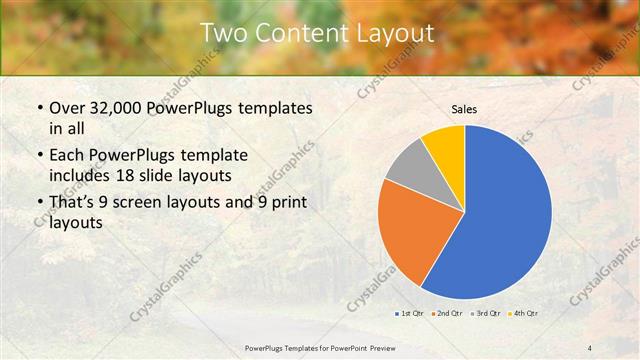 Two Content presentation slide layout