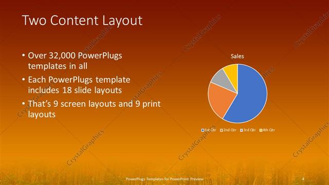 Two Content presentation slide layout