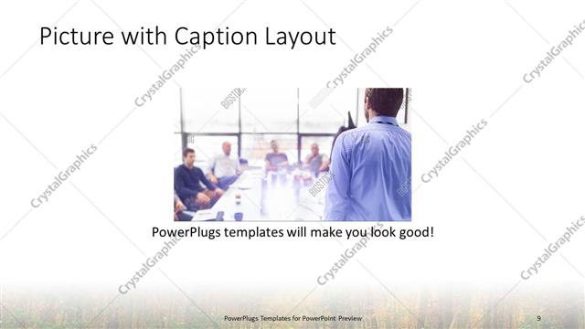 Picture with Caption presentation slide layout