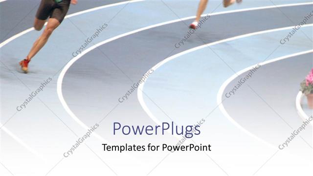  Presentation with athletes - A couple of athletes running on the track