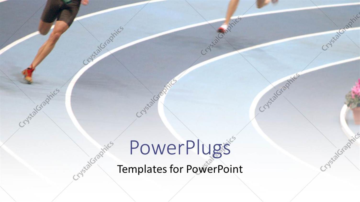 Featuring a Couple of Athletes Running on the Track