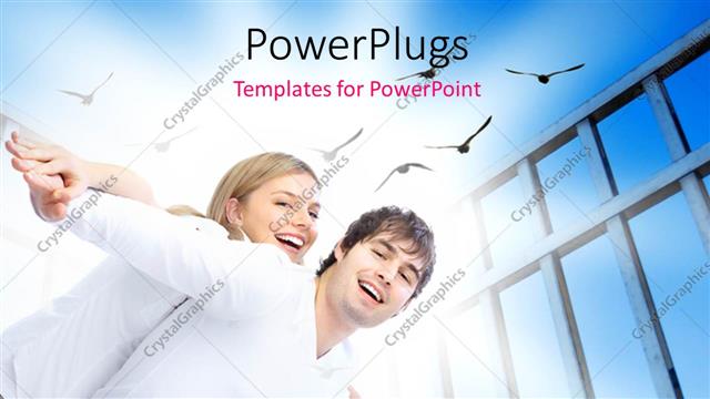  Presentation with birds flying - A couple with birds flying in the background