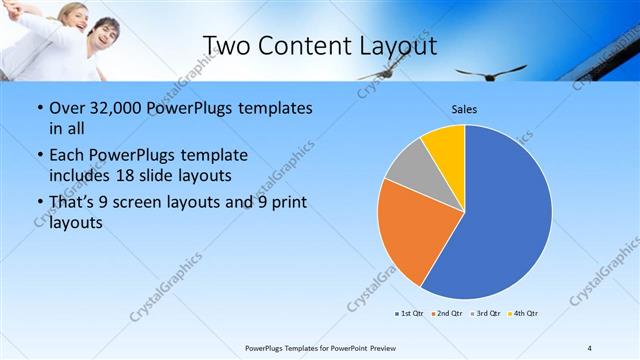 Two Content presentation slide layout