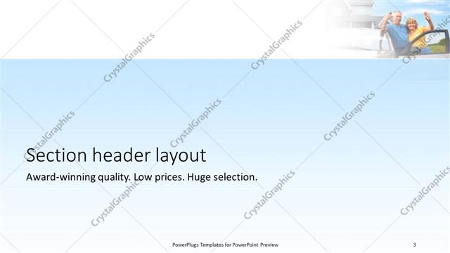 Section Header presentation slide layout
