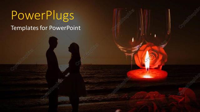  Presentation with celebration - A couple enjoying on a beach