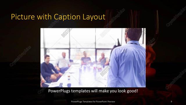 Picture with Caption presentation slide layout