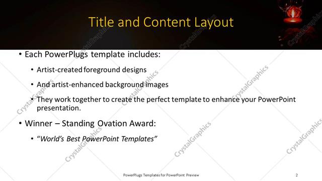 Title and Content presentation slide layout