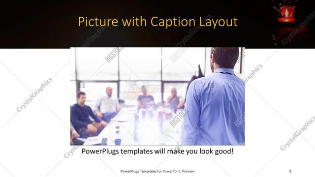 Picture with Caption presentation slide layout