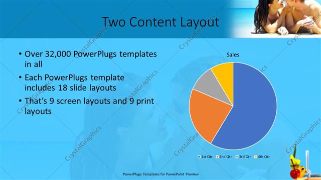 Two Content presentation slide layout