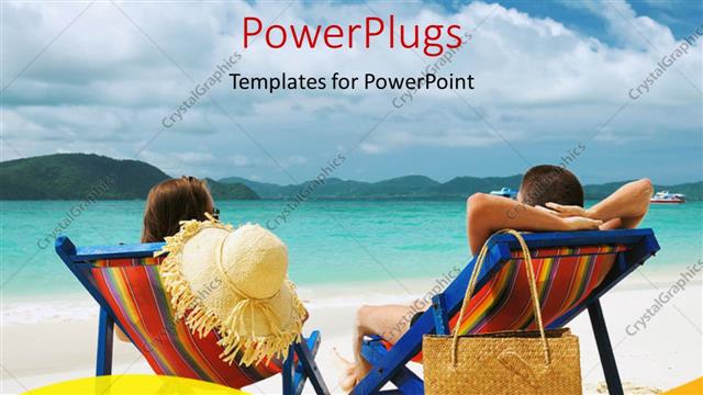  Presentation with beach - A couple enjoying on the beach with sea in the background