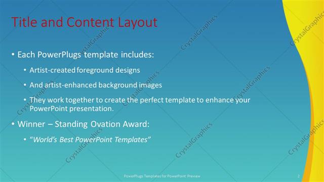 Title and Content presentation slide layout