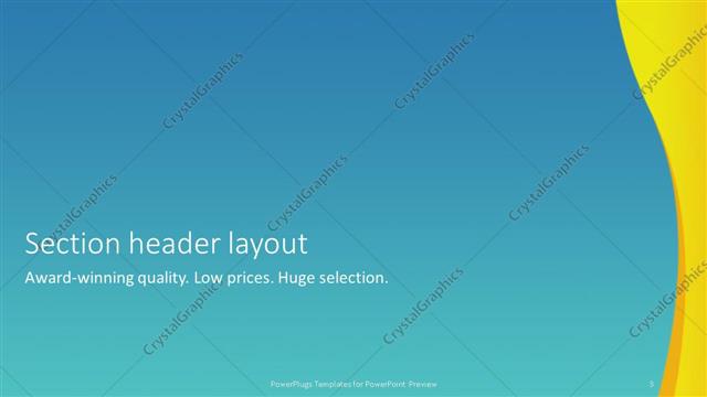 Section Header presentation slide layout