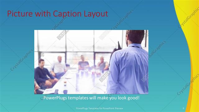 Picture with Caption presentation slide layout