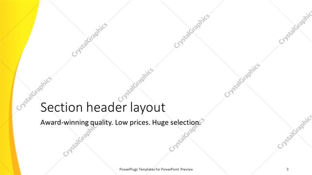 Section Header presentation slide layout