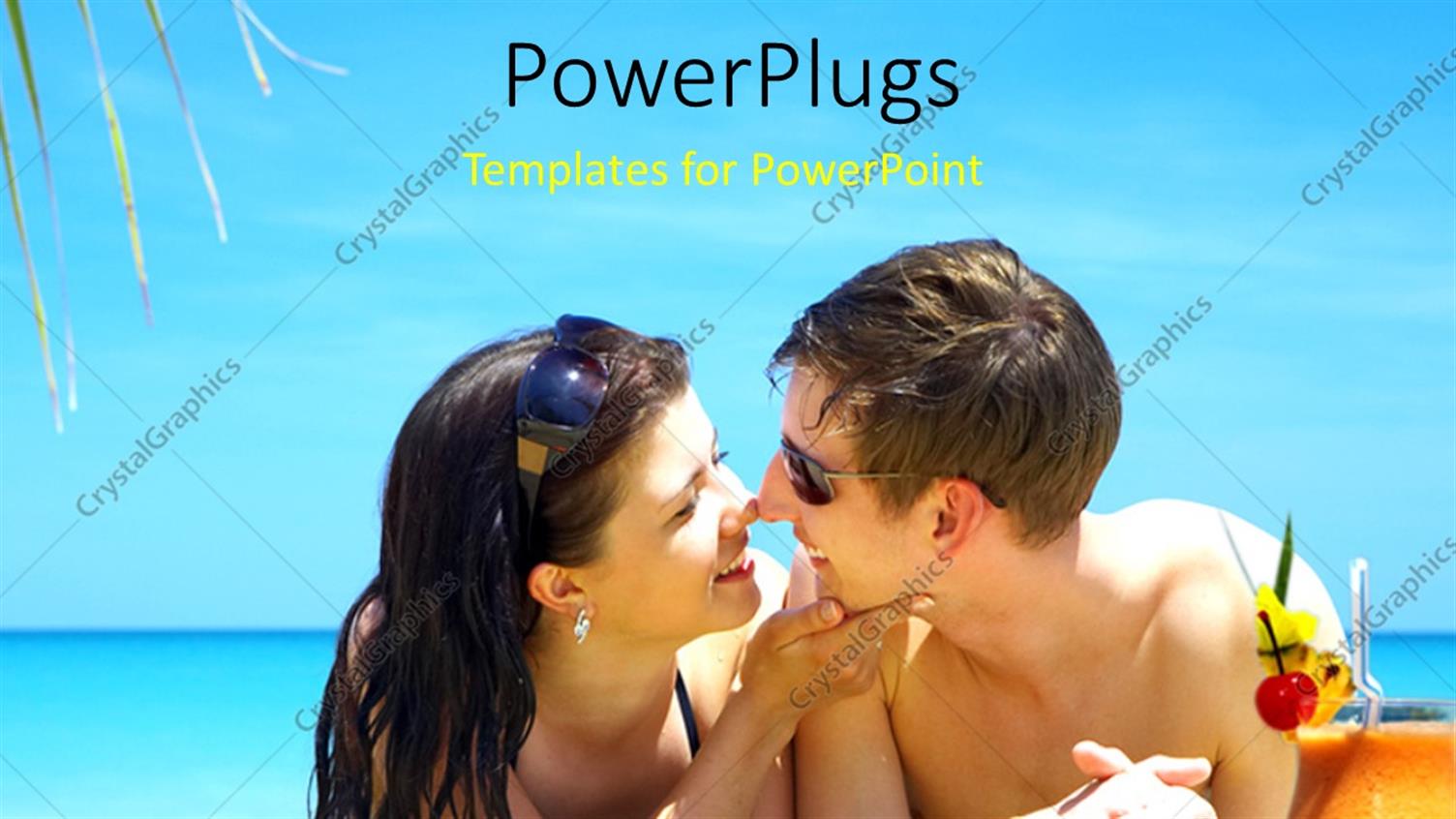 Featuring a Couple Enjoying on the Beach with Sea in the Background