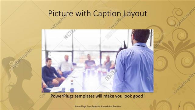 Picture with Caption presentation slide layout