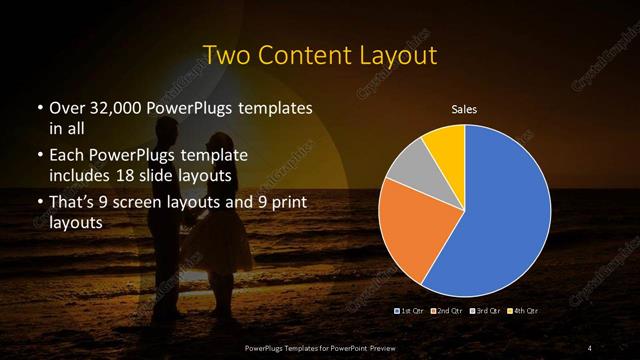 Two Content presentation slide layout