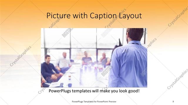 Picture with Caption presentation slide layout
