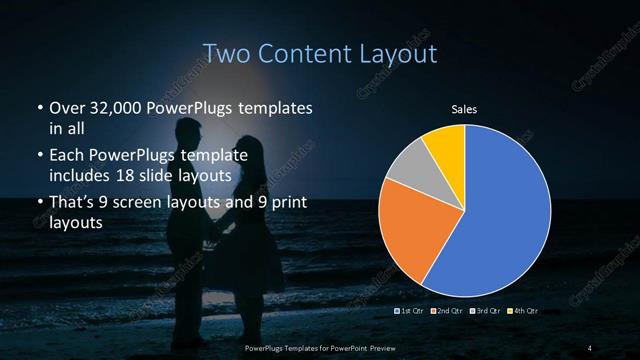 Two Content presentation slide layout