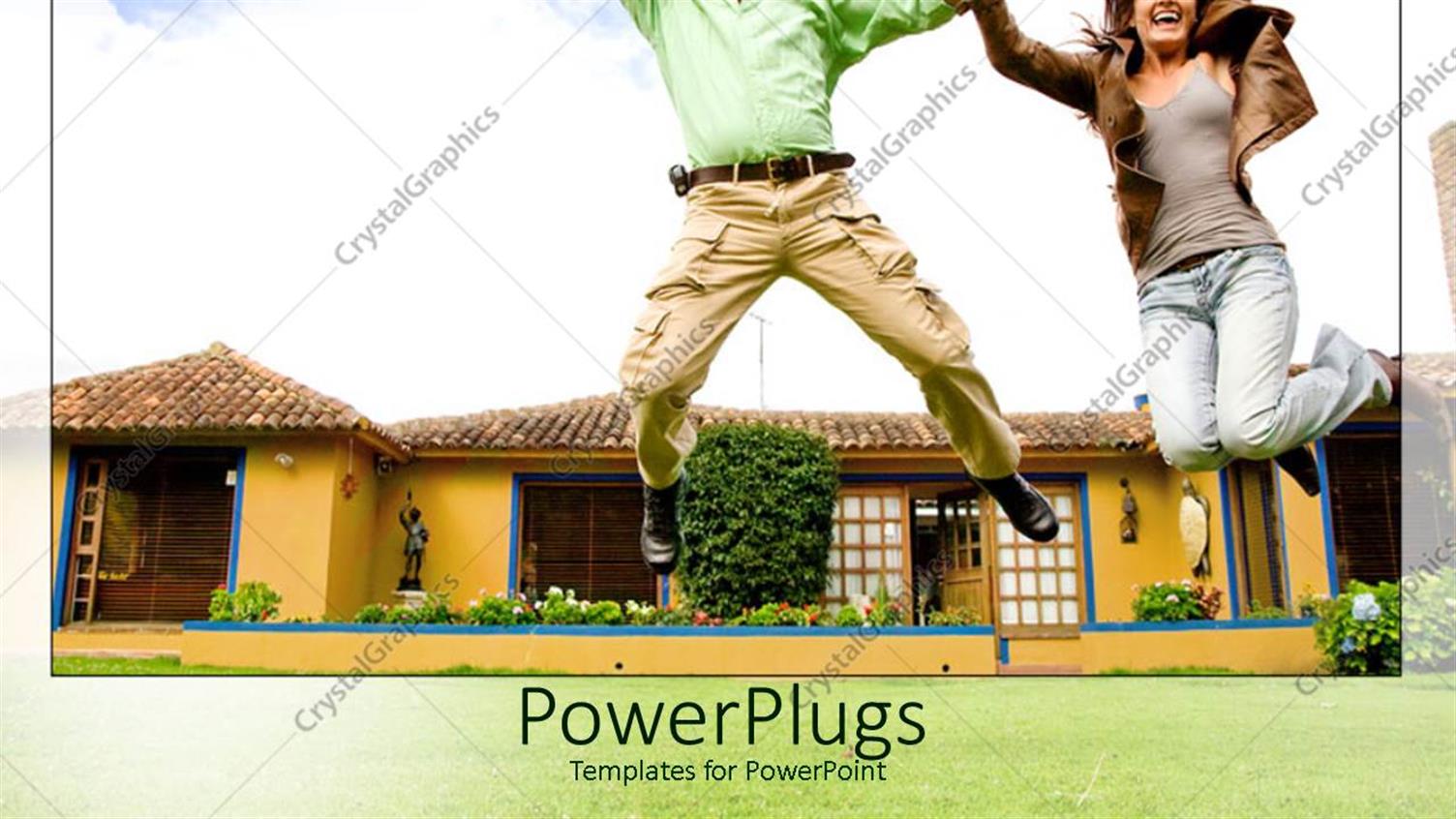 Featuring a Couple with a House in the Background