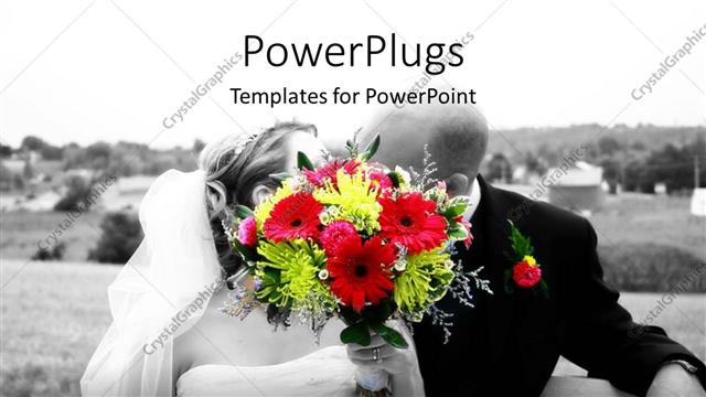  Presentation with wedding - A couple kissing each other after marriage