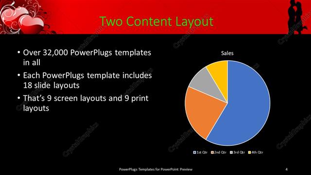 Two Content presentation slide layout