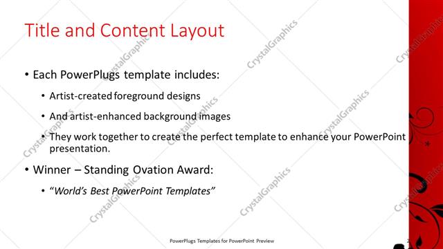 Title and Content presentation slide layout