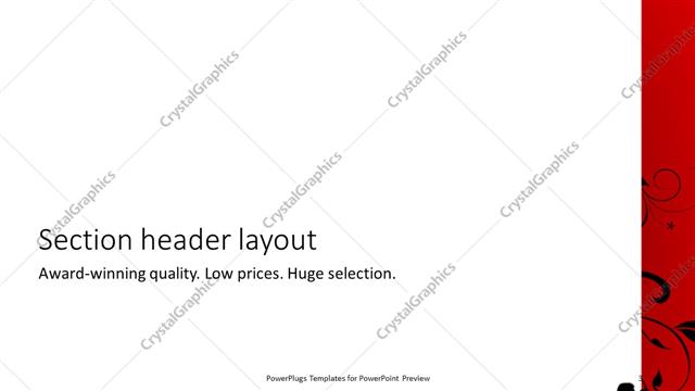 Section Header presentation slide layout