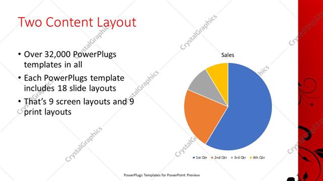Two Content presentation slide layout