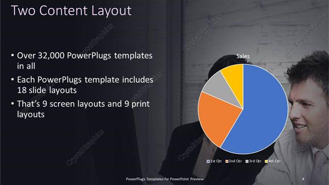 Two Content presentation slide layout