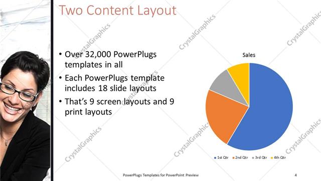 Two Content presentation slide layout