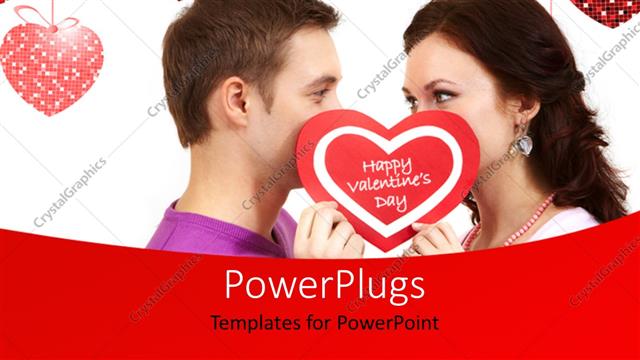  Presentation with couple - A couple in love on a white colored background