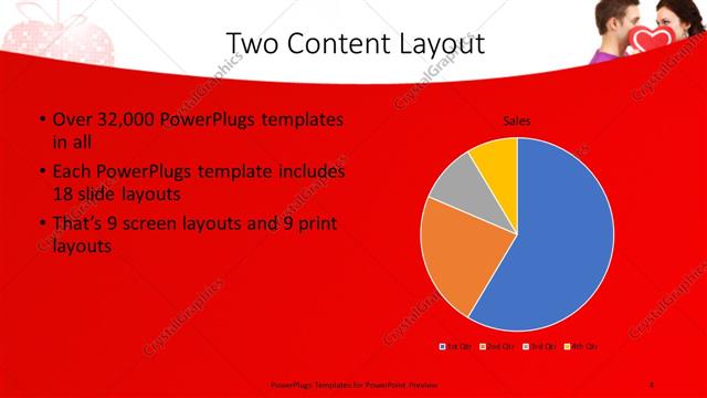 Two Content presentation slide layout