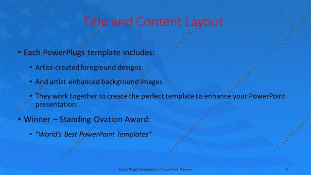 Title and Content presentation slide layout