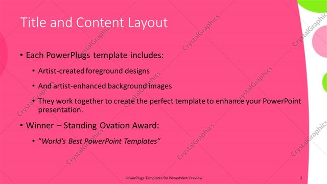 Title and Content presentation slide layout