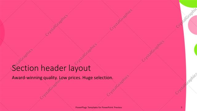 Section Header presentation slide layout