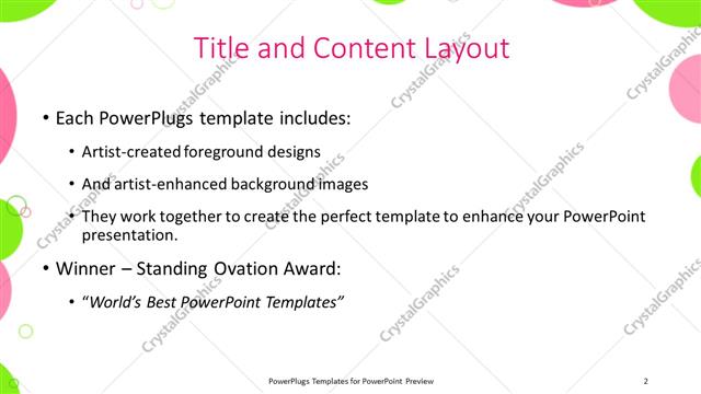 Title and Content presentation slide layout